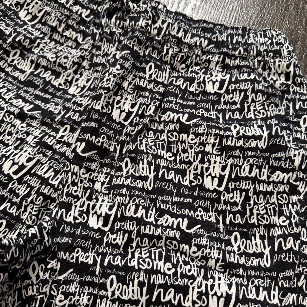 Wildfang All Over Script Print Drawstring Lounge … - image 2